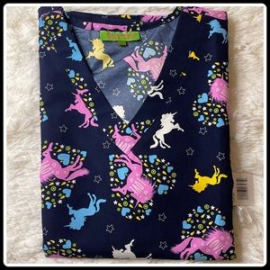 Green Town Scrub Top